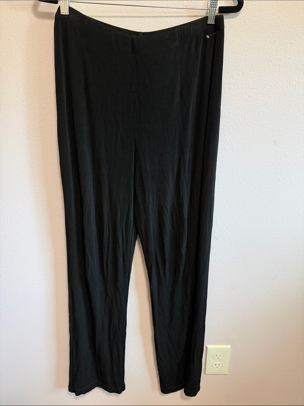 Chico's Traveler’s Black Straight-Leg Pull-On Pants